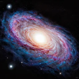 An image of The Andromeda Galaxy. Comic Book Illustration.