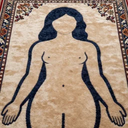 close up shot of a carpeted figure of a Persian girl, anatomically correct, symmetrical, delicate, colourful, lots of detail, depth of field, intricate, delicate, by Jonas Jensen, Magnum photos
