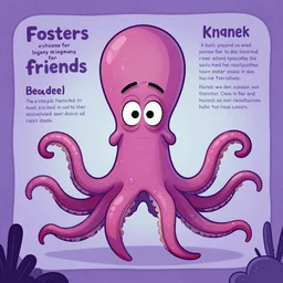 A vampire squid imaginary friend character design sheet for the new fosters home for imaginary friends reboot cartoon on cartoon network by lauren faust and Jamie Hewlett