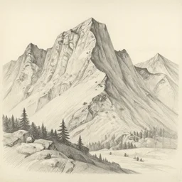 an anatomy of mountains, in the style of john ruskin, pencil on paper, british museum