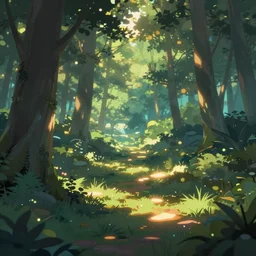 landscape, storybook illustration, visual novel, bokeh, cinematic, filmic, glamor shot, cinematic lighting, ray tracing reflections, rtx, woodland, cinematic