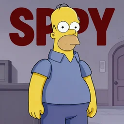 Render of Abe from Homer as a Spy in his new movie, Poster, 4k highly detailed