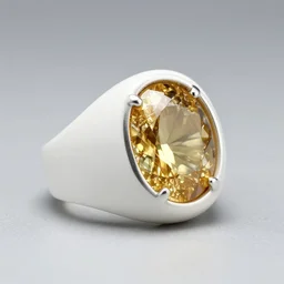 white metal ring with a golden gem inlay, grim - lighting, high - contrast, intricate, elegant, highly detailed, digital painting, artstation, concept art, smooth, sharp focus, illustration