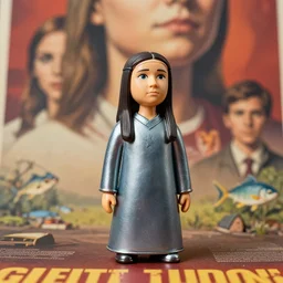 closeup soviet poster of a tin toy heroic greta thunberg, nicoletta ceccoli, mark ryden, lostfish, max fleischer, depth of field, detailed and intricate environment, 8 k resolution, hyperrealistic, octane render