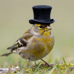 A chaffinch wearing a top hat, DLSR nature photo