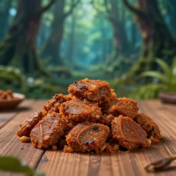 5 5 mm photo of a pile of freshly cooked saleeq on a wooden table in a magical forest. dof. bokeh. magical atmosphere. art by greg rutkowski. highly detailed 8 k. intricate. lifelike. soft light. nikon d 8 5 0.