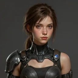 portrait of a young woman by greg rutkowski, lily, she is about 2 0 years old, thousand yard stare, revealing outfit, highly detailed portrait, scifi, digital painting, artstation, concept art, photos from 1 0 meters smooth, sharp foccus ilustration, artstation hq.
