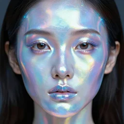 Holographic Face, Iridescent