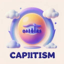 creative interpretation of the dangers of capitalism , psychedelic