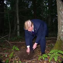 Night vision trail cam footage: Donald Trump caught while pooping in forest