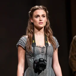 a photograph of Keira Knightley as Miranda from the stage production of The Tempest taken with Nikon D3500
