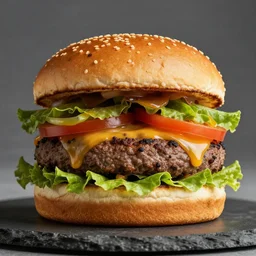 the best burger in the world made by Gordon Ramsay, highly detailed food photography, professional food photography, studio lighting