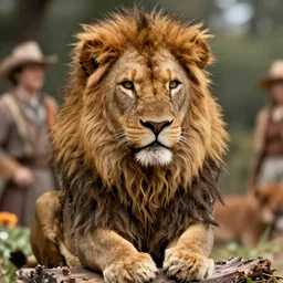 detailed realistic shot nicholas cage as lion in wizard of oz 1 9 3 9 film cinematic