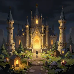 castlevania, digital painting, environment art, blender, octane, ray tracing, global illumination, trending on artstation