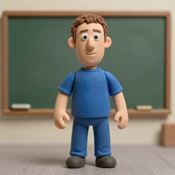 Mark Zuckerberg in claymation style