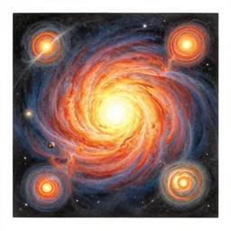 an illustration of the big bang that created the universe, by laurie greasley and james stokoe