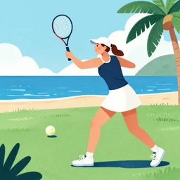 illustration of an 🏹 on an 🏝 by mandy jurgens