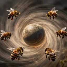 spinning, tumbling, rounded things, orbs, drunk bees, upset stomachs, turning, whirlwind, chaos flooding in