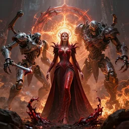 by par olofsson and wayne barlowe, visually stunning, cinematic, ultra realistic, hyper realism, 1 2 k, epic, octane render, unreal engine, vfx, maya, imp, wild growth, swipe, wrath, mystic barrier, blood - queen lana'thel, holy nova, microbot, sunfury protector, ghoul infestor
