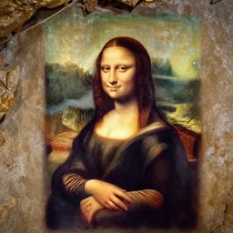 cave-painting!! cave-painting!! of the ((Mona Lisa))