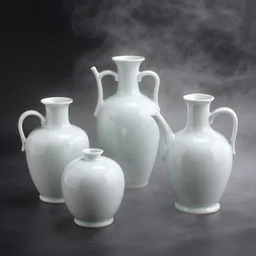 porcelain jugs that melt upon contact with fog