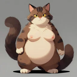 artwork of a beautiful and thicc female anthropomorphic furry cat, trending on e 6 2 1, artstation, furaffinity, deviantart, pixiv, concept art, light study, ultra detailed, 8 k hdr, low contrast, cell shading, flat colors, by jay naylor, wolfy nails, rossdraws