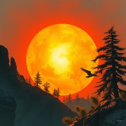 the sun. highly detailed, digital painting, watercolor, soviet realism, engraving, artstation, concept art, smooth, sharp focus, vivid grunge, manga illustration, unreal engine 5, 8 k, art by bilibin and kilian eng and kuvshinov and malevich and mucha