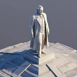 lenin's monument isometric aerial by beeple, wlop, unreal engine 5, lumen, nanite