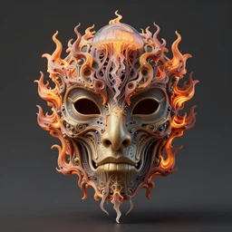intricate mask, eagle jelly fish, mandelbulb 3 d, fractal flame, octane render, cyborg, biomechanical, futuristic, by ernst haeckel