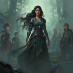 side centered painted portrait, maya ali as a wind mage, octane render, gloomhaven, matte painting concept art, official fanart behance hd artstation by jesper ejsing, by rhads and makoto shinkai and lois van baarle and ilya kuvshinov and rossdraws