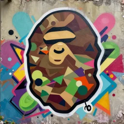 Bape x Chrono Trigger profile picture by Sachin Teng, asymmetrical, Organic Painting ,geometric shapes, hard edges, energetic, graffiti, street art:2 by Sachin Teng:4