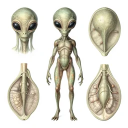 newly discovered alien species, anatomical diagram of biology by maria sibylla merian