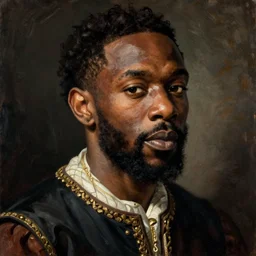 a renaissance style portrait painting of kendrick lamar