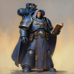 painting of jimmy mcgill as a cloaked tech priest holding a book, adeptus mechanicus, cybernetic enhancements attached to his body, zdzislaw beksinski, lewis jones, dariusz zawadzki, wayne barlow, warhammer 4 0 k, cold hue's, warm tone gradient background, concept art, digital painting