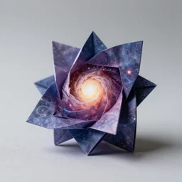 origami galaxy, ultra realistic, studio shot, dramatic lighting, close up