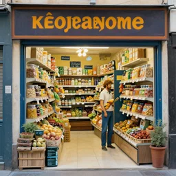 a grocery story painted by a famous Greek artist