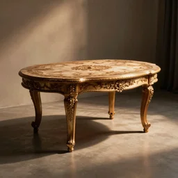 photo of a table, ornate design, warm lighting, professional studio quality