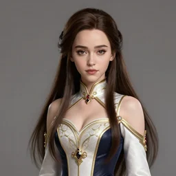 Emilia Clarke wearing Yang Xiao Long outfit from Rwby, cute, fantasy, intricate, elegant, highly detailed, digital painting, 4k, HDR, concept art, smooth, sharp focus, illustration, art by artgerm and H R Giger