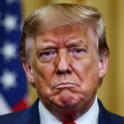 photo of donald trump looking disgusted, disappointed, disproving, detailed face, staring in the camera, hd