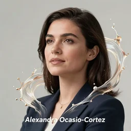 Portrait of Alexandria Ocasio-Cortez,  amazing splashscreen artwork, splash art, head slightly tilted, natural light, elegant, intricate, fantasy, atmospheric lighting, cinematic, matte painting