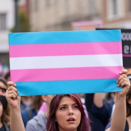 transgender rights protest bright colours hd photo 4 k