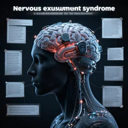 humanity is gripped by a rampant disease nervous exhaustion syndrome black shakes. important and secret information is transmitted using special mnemonic couriers who can record information into their memory thanks to devices implanted in the brain, octane render, night, quality