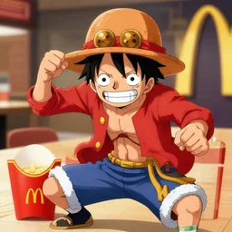 luffy in McDonald's
