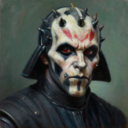darth maul, oil on canvas, intricate, portrait, 8 k highly professionally detailed, hdr, cgsociety
