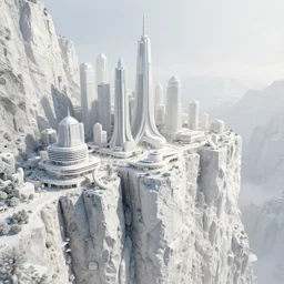 white habitat 6 7 city built on the side of a vertical cliff, neofuturism architecture, digital painting, detailed, highly detailed, smooth, sharp focus, 3 d rendering, octane, unreal engine, digital, maya, award winning, trending on artstation