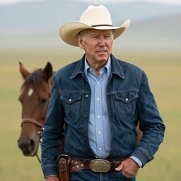 joe Biden as a cowboy