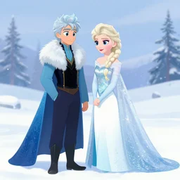 subzero and elsa wedding, in the snow, artgerm