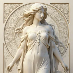 unreal engine render + a goddess,  smooth, coherent, high detailed, by Karol Bak outlines by Alphonse Mucha, featured on artstation, instagram HD, unreal engine