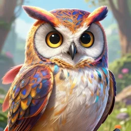 the portrait of chaotic neutral semi - colorful smiling owl bard assassin as unimaginably beautiful, gorgeous, elegant, young gravure idol, an ultrafine hyperdetailed illustration by kim jung gi, irakli nadar, intricate linework, bright colors, octopath traveler, final fantasy, unreal engine 5 highly rendered, global illumination, radiant light, detailed and intricate environment,