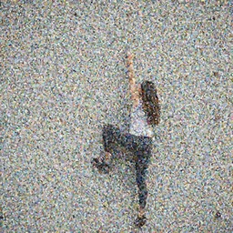 a girl climbing an infinite wall